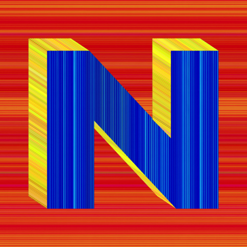 Rob and Nick Carter - RN1363, Alphabet Print, N, 2020 · © Copyright 2022