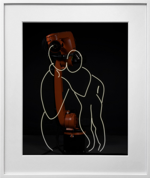 Rob and Nick Carter - RN1448, Robot Light Drawing, Vierge et enfant sans indication des visages, after Henri Matisse (1950-51), 2022 · © Copyright 2023
