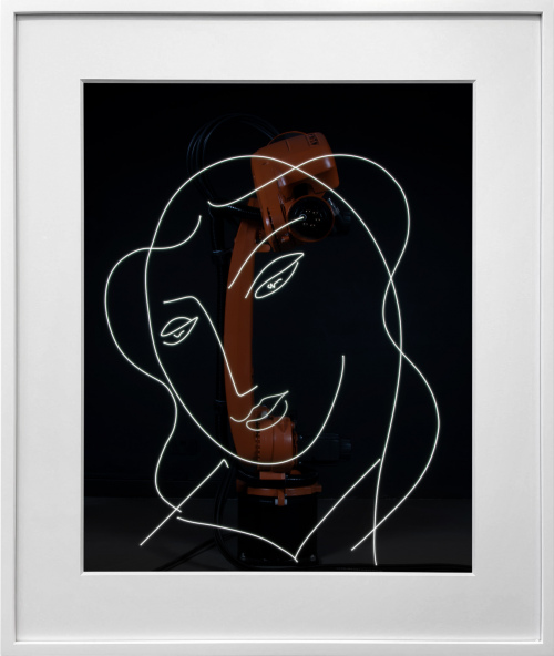 Rob and Nick Carter - RN1450, Robot Light Drawing, Étude pour la Vierge, Visage, II, after Henri Matisse (1950-51), 2022 · © Copyright 2023