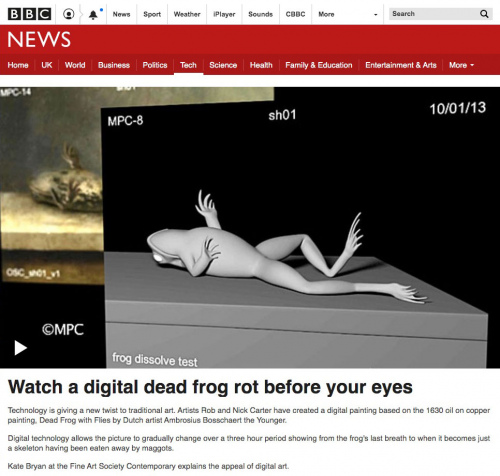 Rob and Nick Carter - Watch a dead frog rot before your eyes, BBC news (online) · © Copyright 2023