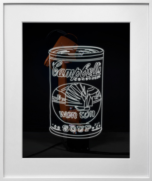 Rob and Nick Carter - RN1473, Robot Light Drawing, Soup Can (Won Ton), after Andy Warhol (c.1985), 2022 · © Copyright 2023