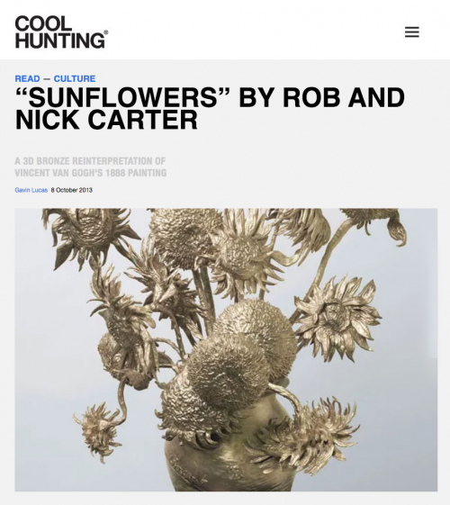 Rob and Nick Carter - ‘Sunflowers’ by Rob and Nick Carter, Cool Hunting (online) · © Copyright 2022