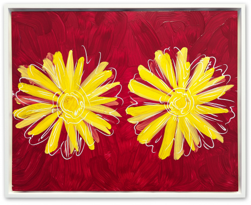Rob and Nick Carter - RN1495, Double Daisies I Robot Painting, after Andy Warhol (c.1982), 2022 · © Copyright 2023