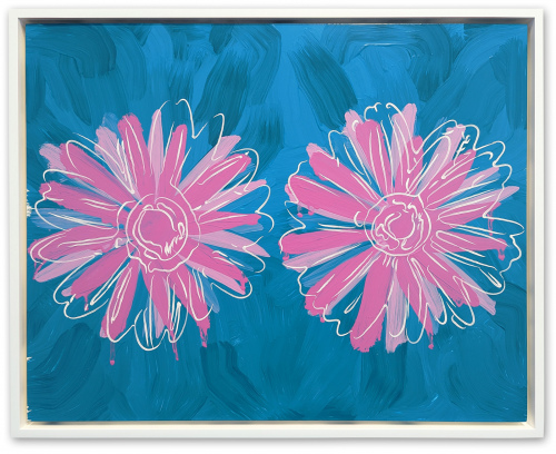 Rob and Nick Carter - RN1500, Double Daisies VI Robot Painting, after Andy Warhol (c.1982), 2022 · © Copyright 2022