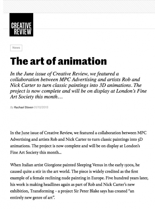 Rob and Nick Carter - The Art of Animation, Creative Review · © Copyright 2022