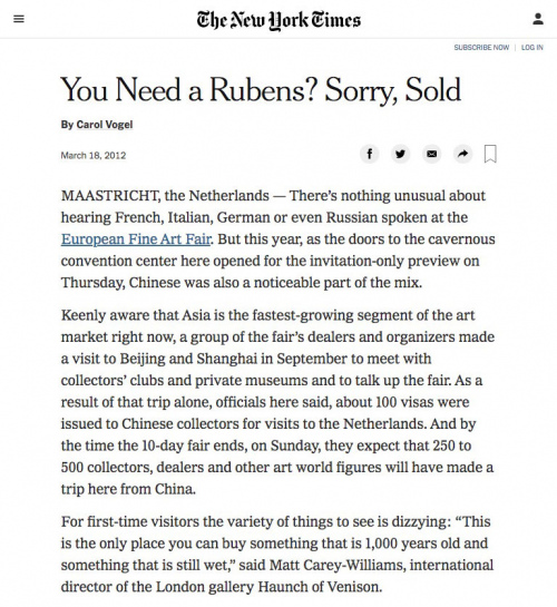 Rob and Nick Carter - You Need a Rubens? Sorry, Sold, New York Times (online) · © Copyright 2022