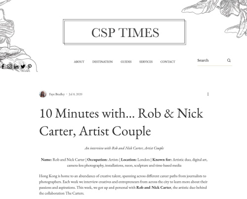 Rob and Nick Carter - 10 Minutes with… , CSP Times (online) · © Copyright 2022