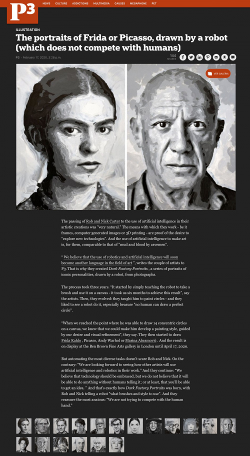 Rob and Nick Carter - The portraits of Frida or Picasso, drawn by a robot · © Copyright 2023