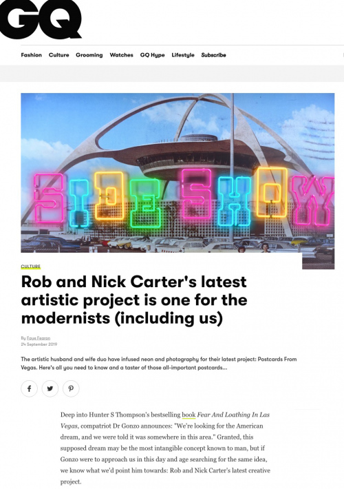 Rob and Nick Carter - Rob and Nick Carter's latest artistic project is one for the modernists (including us), GQ magazine (online) · © Copyright 2023