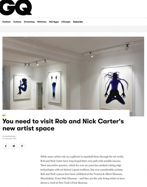 Rob and Nick Carter - You need to visit Rob and Nick Carter's new artist space, GQ magazine (online) · © Copyright 2023
